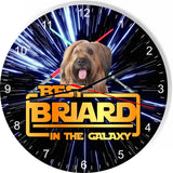 Best Briard Dog Galaxy Wars Space Star Kitchen Livingroom Wall Clock