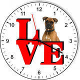 Boxer Park Cute Puppy Dog kitchen living room Wall Clock