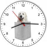 Great Pyrenees In Your Pocket Puppy Dog kitchen living room Wall Clock