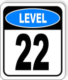 LEVEL 22 PARKING GARAGE Metal Aluminum composite sign