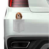 Beagle Dog in pocket Fridge Car Magnet Bumper Sticker App size 4"x7"