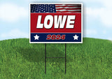 LOWE FLAG RED 2024 18inx24in Yard Road Sign w/ Stand