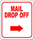 MAIL DROP OFF RED 8 Arrow Variations Metal Aluminum composite sign