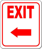 EXIT DIRECTIONAL RED 8 Arrow Variations Metal Aluminum composite sign