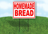 HOMEMADE BREAD RED WHITE Yard Sign Road with Stand LAWN SIGN