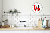 Black Brussels Griffon Park Cute Puppy Dog kitchen living room Wall Clock