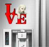 Yellow Lab Dog Love Park Dog Fridge Refrigerator Car Magnet
