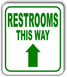 RESTROOMS THIS WAY DIRECTIONAL GREEN 8 Arrow Variations Aluminum composite sign