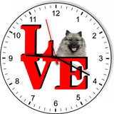 Keeshonden Cute Puppy Dog kitchen living room Wall Clock