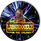Best Labradoodle Dog Galaxy Wars Space Star Kitchen Livingroom Wall Clock