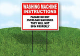 washing machine instructions please do not Yard Sign Road with Stand LAWN SIGN