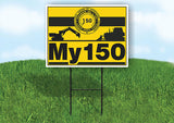 equip 150 gold 18inx24in Yard Road Sign w/ Stand