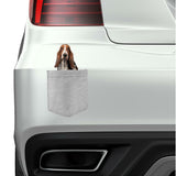 Basset Hound Dog in pocket Fridge Car Magnet Bumper Sticker App size 4"x7"