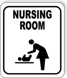 NURSING ROOM BLACK Metal Aluminum composite sign