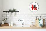 Alaskan Malamute Love Park Cute Puppy Dog kitchen living room Wall Clock