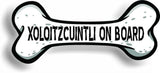 Dog on Board Xoloitzcuintli Bone Car Magnet Bumper Sticker 3"x7"