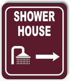 SHOWER HOUSE DIRECTIONAL ARROW TRAIL 8 Variations Metal Aluminum composite sign
