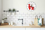 American Eskimo Love Park Cute Puppy Dog kitchen living room Wall Clock