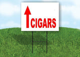 CIGARS  STRAIGHT  ARROW Yard Sign with Stand LAWN SIGN