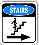 STAIRS RIGHT ARROW Aluminum composite sign