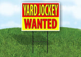YARD JOCKEY WANTED Yard Sign Road with Stand LAWN SIGN