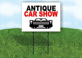 ANTIQUE CAR SHOW Yard Sign with Stand LAWN SIGN