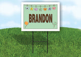 BRANDON WELCOME BABY GREEN  18 in x 24 in Yard Sign Road Sign with Stand