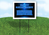 KRISTOPHER RETIREMENT BLUE 18 in x 24 in Yard Sign Road Sign with Stand