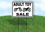 ADULT TOY SALE BLACK BORDER Yard Sign Road with Stand LAWN SIGN