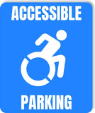 Handicapped Parking Accessible fast chair metal outdoor sign PARKING SIGNAGE