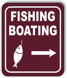 FISHING BOATING DIRECTIONAL RIGHT ARROW CAMPING Metal Aluminum composite sign