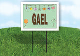 GAEL WELCOME BABY GREEN  18 in x 24 in Yard Sign Road Sign with Stand