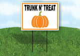 TRUNK N TREAT PUMPKIN Yard Sign with Stand LAWN SIGN