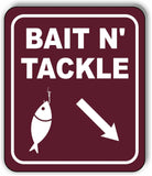 BAIT N TACKLE DIRECTIONAL 45 DEGREES DOWN RIGHT ARROW Aluminum composite sign