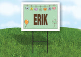 ERIK WELCOME BABY GREEN  18 in x 24 in Yard Sign Road Sign with Stand