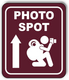 PHOTO SPOT SELFIE Hiking Straight Arrow Camping Metal Aluminum Composite Sign