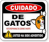 CUIDADO DE GATOS Aluminum composite sign