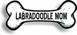 Dog Mom Labradoodle Bone Car Magnet Bumper Sticker 3"x7"