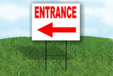 ENTRANCE LEFT ARROW RED PARKING LOT Yard Sign ROAD SIGN with stand