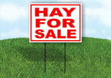 HAY FOR SALE RED WHITE Yard Sign Road with Stand LAWN SIGN