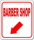 BARBER SHOP DIRECTIONAL RED 8 Arrow Variations Metal Aluminum composite sign