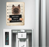Cairn Terrier Mugshot Bad Dog Fridge refrigerator Car Magnet