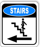 STAIRS LEFT ARROW Aluminum composite sign