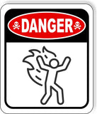 DANGER FIRE HAZARD Metal Aluminum composite sign