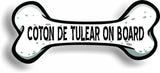 Dog on Board Coton de Tulear Bone Car Magnet Bumper Sticker 3"x7"