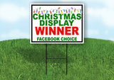 CHRISTMAS DISPLAY WINNER FACEBOOK CHOICE LIGHTS Yard Sign with Stand LAWN SIGN