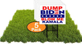 Eco DUMP biden BLOW ME kamala 5 Double Sided 12x16 in Yard Road Sign w/Stand