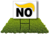 Eco No Trump Anti-Trump 1 Double Sided 12x16 in Yard Road Sign w/Stand