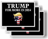 3 Pack Eco Trump Punisher More in 2024 Bumper Magnet 4 in x 3 in