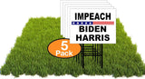 Eco IMPEACH BIDEN HARRIS WHITE BACKGROUND 1 Double Sided 12x16 in Yard Road Sign w/Stand